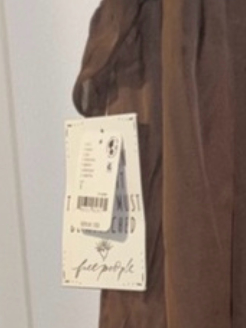 NWT retail $350 size S #FreePeople. “Marquita MIdi Dress in Pinecone”. - Picture 7 of 7